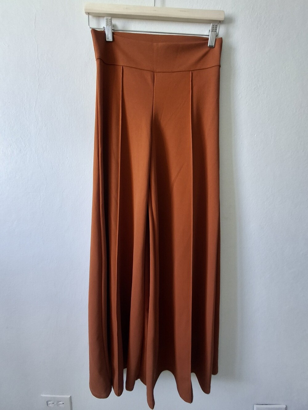 Wide-Leg Rust Orange Women's Palazzo Pant